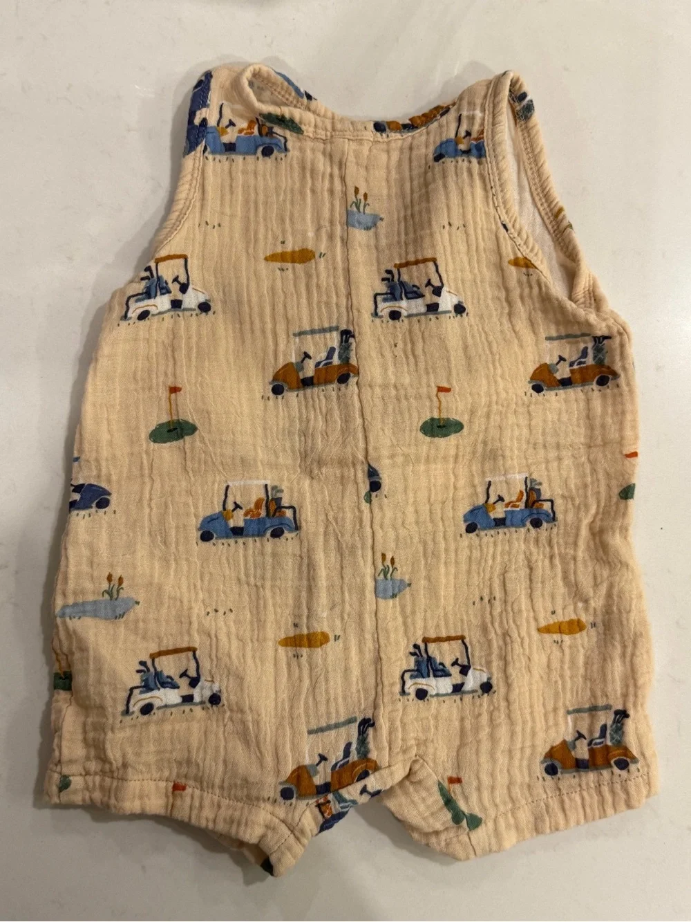 Set of 2 boys summer rompers - golf & desert